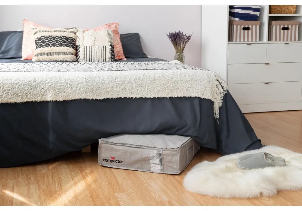 Cutie de depozitare cu vacuum Compactor Oxford, 145 l, gri