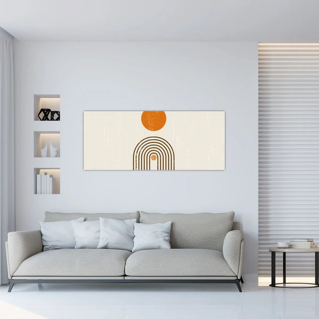 Tablou - Arcuri maro (120x50 cm)