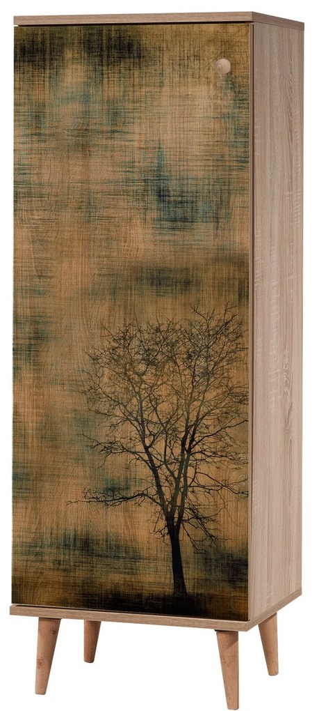 Mobilier pentru hol Feliz 501 (Stejar sonoma + Verde). 1089408