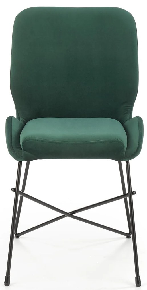 Scaun de masa catifea Verde Inchis, LASE 454