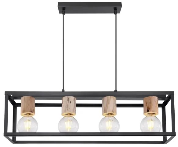 Lustră pe cablu Globo 15476-4H HAGAR 4xE27/60W/230V