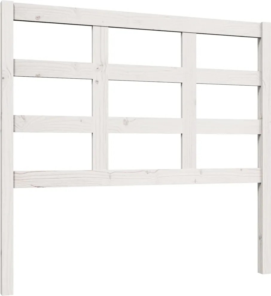 vidaXL Tăblie de pat, alb, 105,5x4x100 cm, lemn masiv de pin