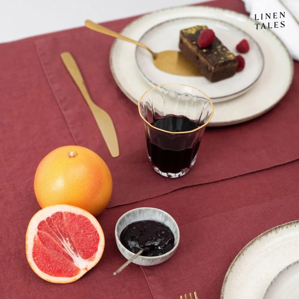 Față de masă din in 140x200 cm Marsala – Linen Tales