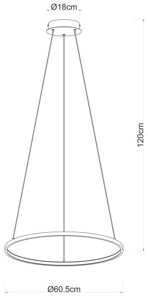 Lustră LED pe cablu RALPH LED/29W/230V maro Globo 67192-29BR