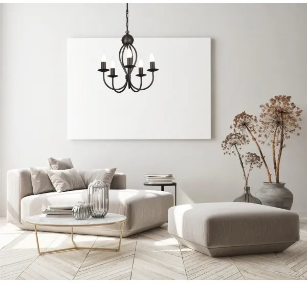 Lustră pe lanț ARTHUR 5xE14/40W/230V