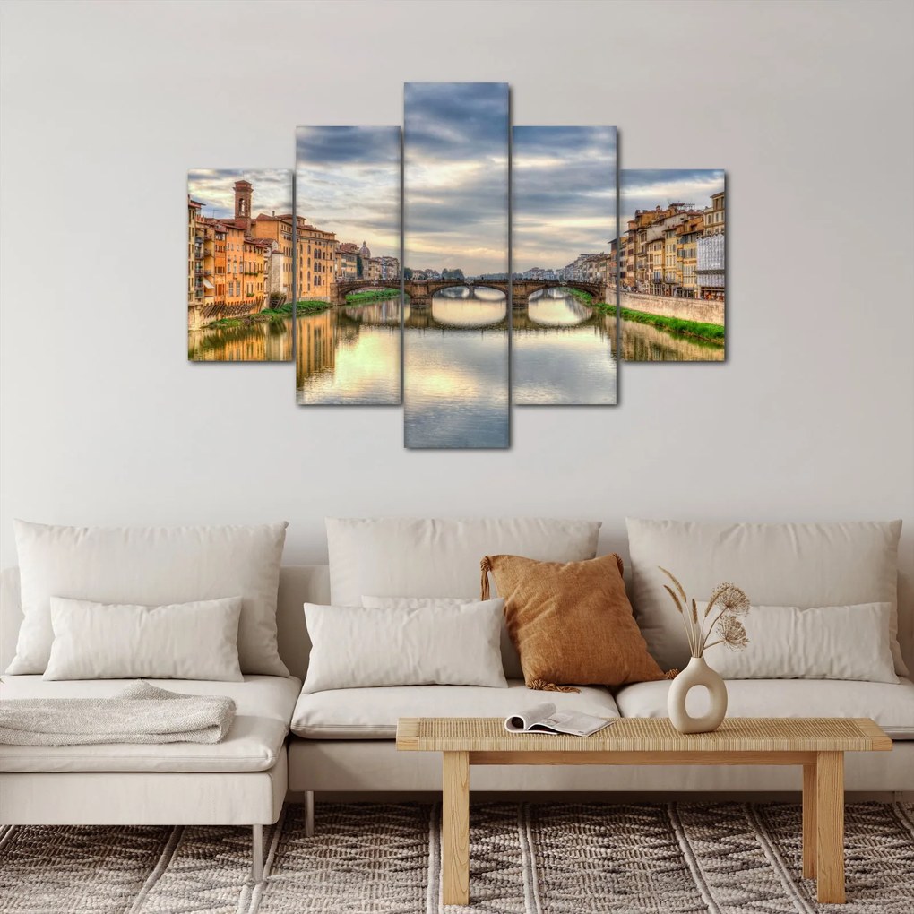 Tablou - Pod peste râu (150x105 cm)