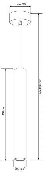 Lustră pe cablu LUNGOMARE 1xGU10/10W/230V auriu
