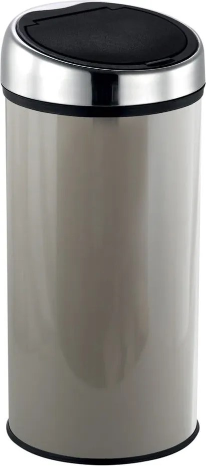 Coș de gunoi taupe cu senzori de atingere din oțel 30 l – MSV