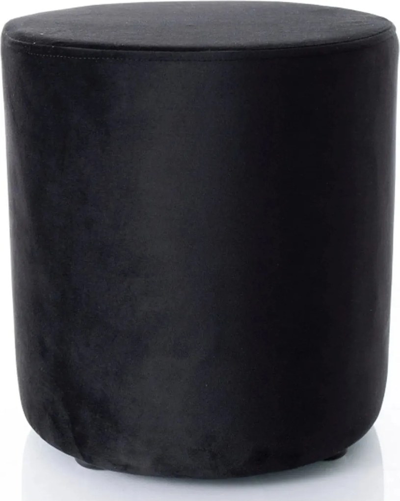Taburet DOTI B, stofa catifelata negru - Bluvel 19, 38x38x42 cm