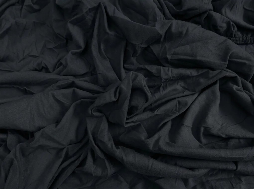 Cearsaf Jersey antracit 90 x 200 cm