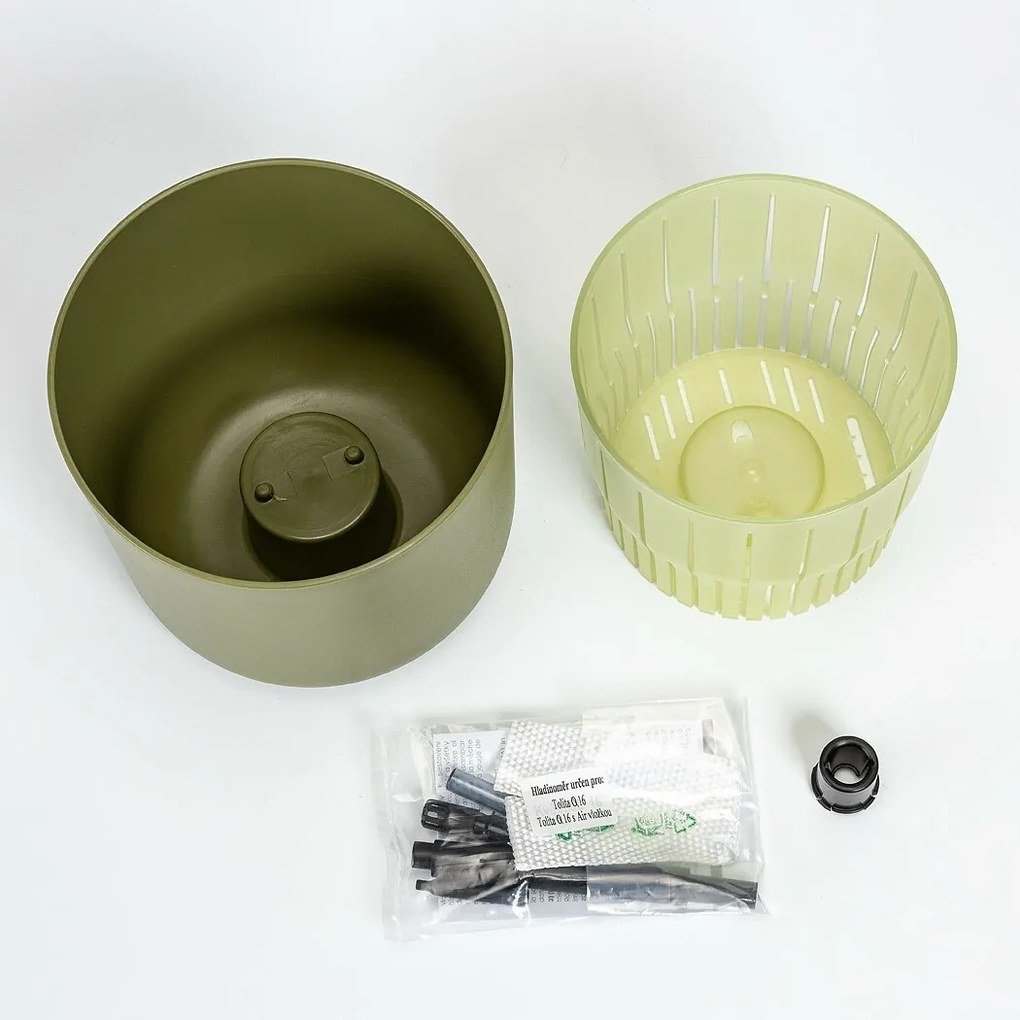 Plastia Ghiveci cu auto-apărare Tolita Air verde ,dia. 16 cm, diam. 16 cm