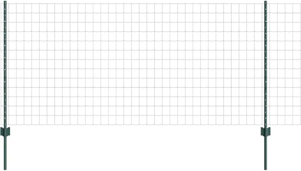 vidaXL Gard cu Stâlp Verde 1 x 10 m Oțel