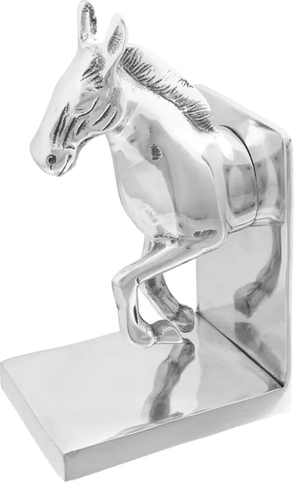 vidaXL Suporturi pentru cărți 2 pcs Argintiu 11 x 14 x 25 cm Aluminiu