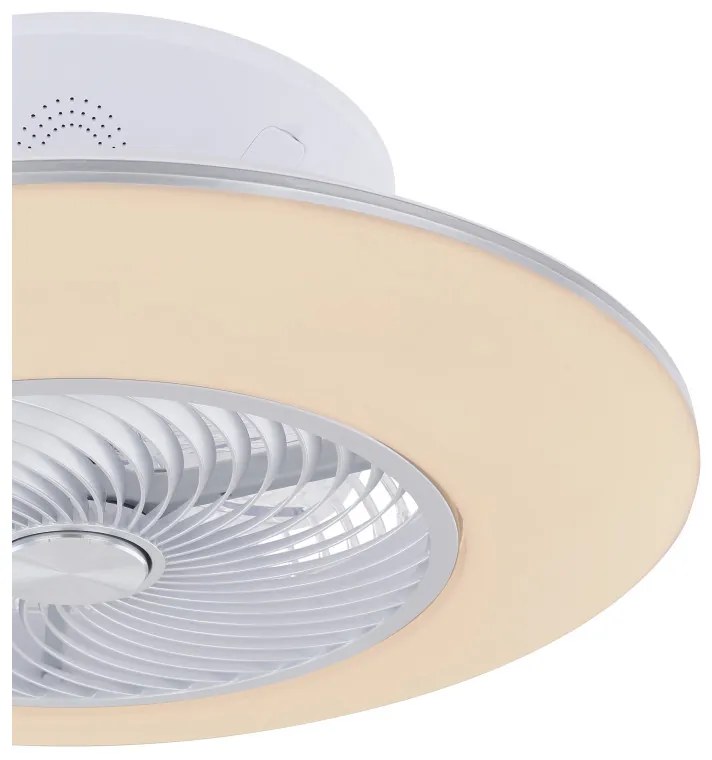 Plafoniera LED Kello 03623, cu ventilator, dimabila, cu telecomanda, 36W, 2200lm, lumina calda+neutra+rece, IP20, alba, Globo Lighting