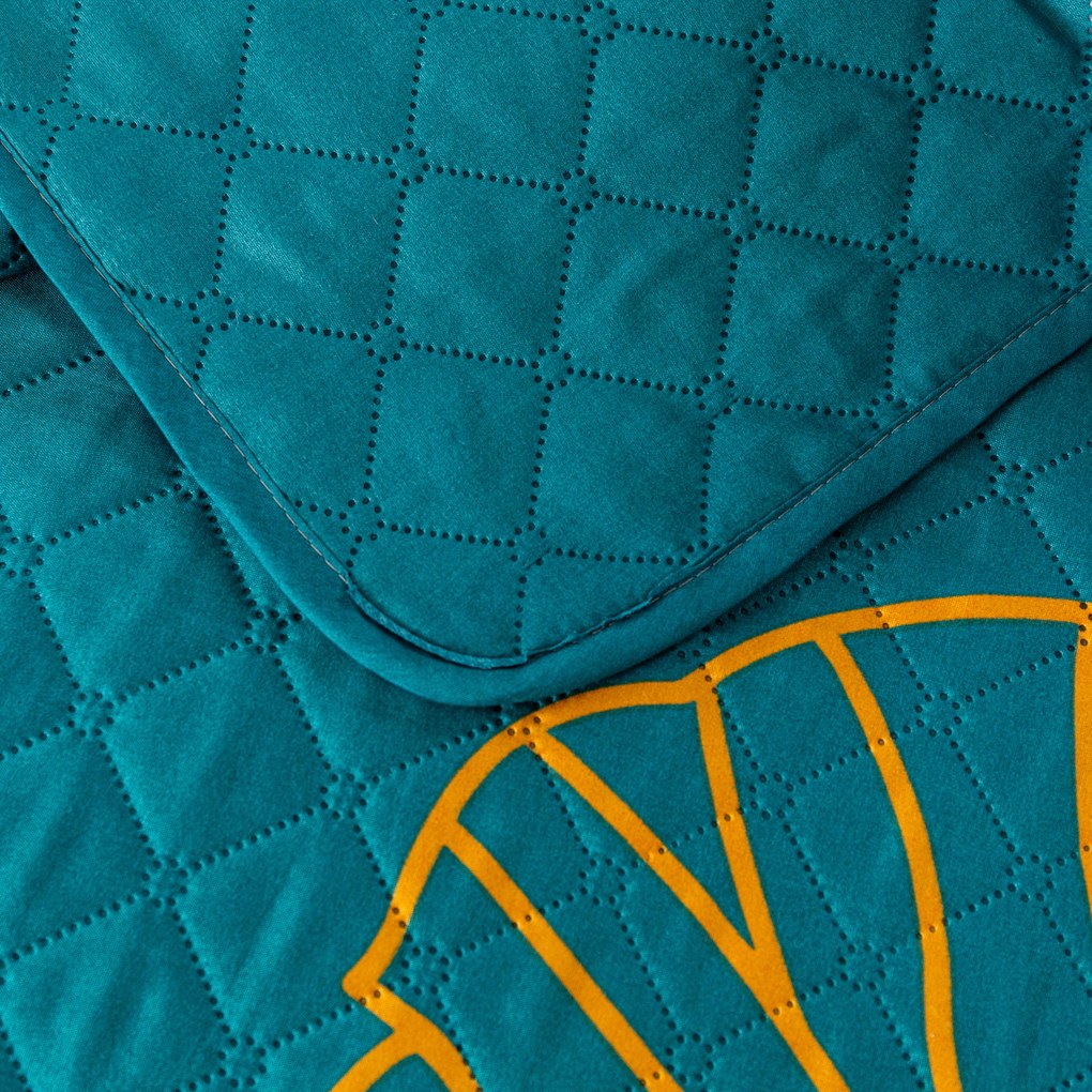 Cuvertura de pat FANFARE, petrol. Dimensiune: 220 x 240 cm