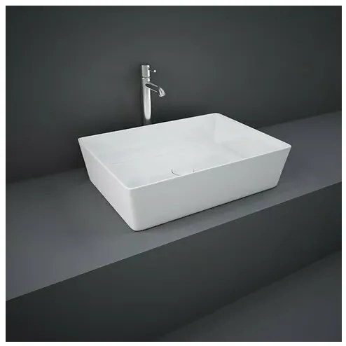 Lavoar pe blat Rak Feeling rectangular 50 cm alb lucios