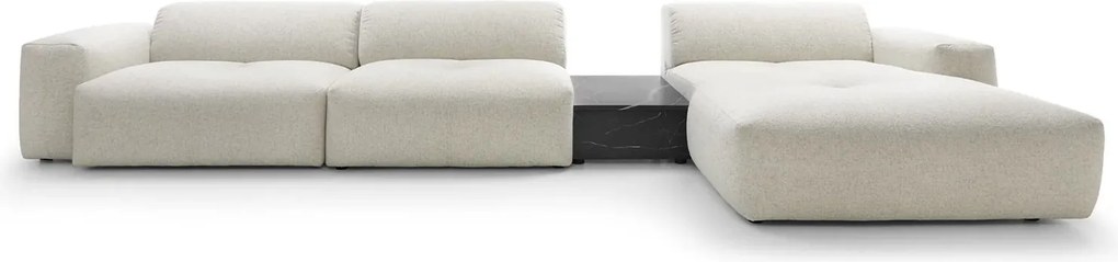 Colțar lemn masiv Calm, 416 × 180 × 65 cm - Stânga
