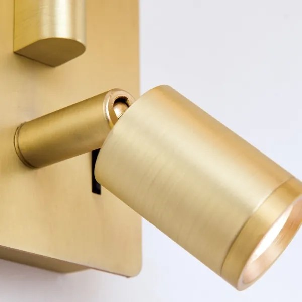 Orion WA 2-1469/1- Lampă LED de perete CARLTON 1xE27/40W/230V + LED/3W alb/auriu