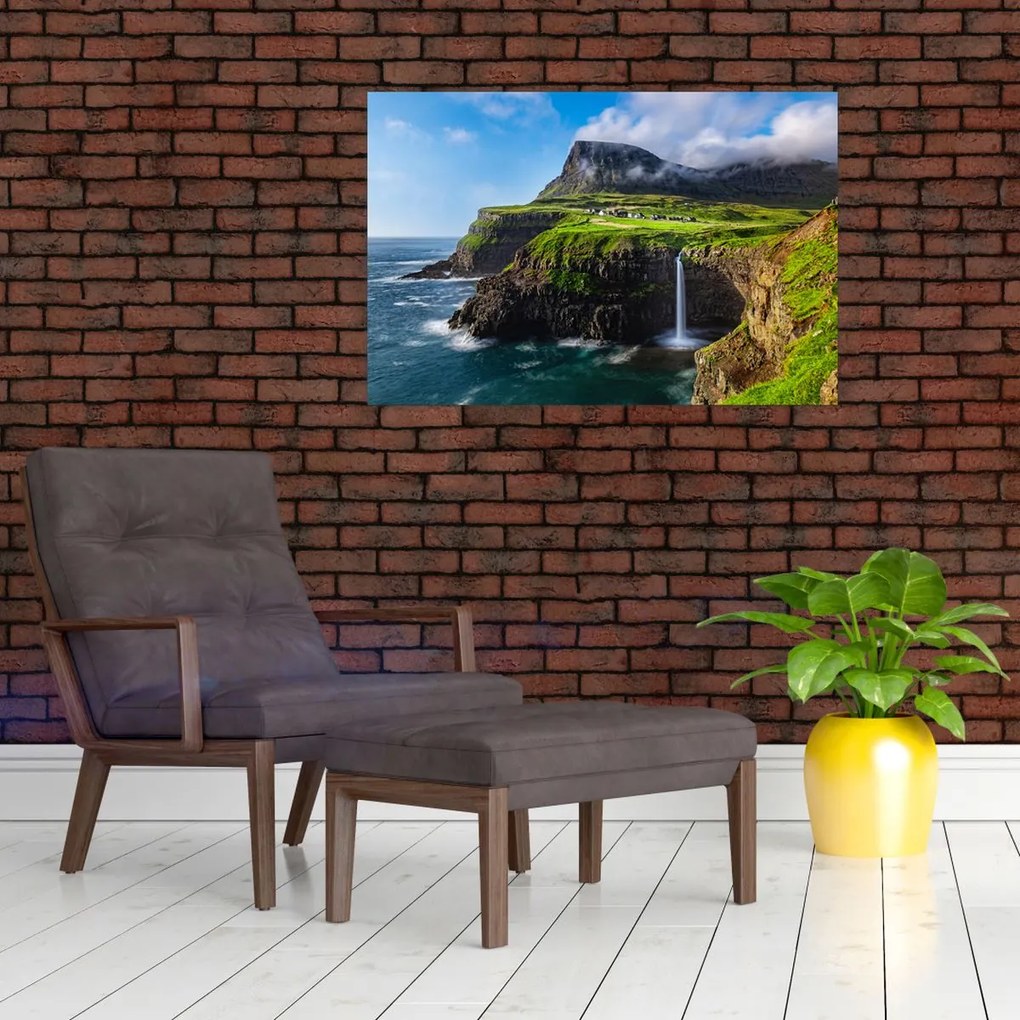 Tablou - Cascada Múlafossur (90x60 cm)