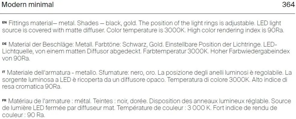 Pendul LED design modern Node auriu