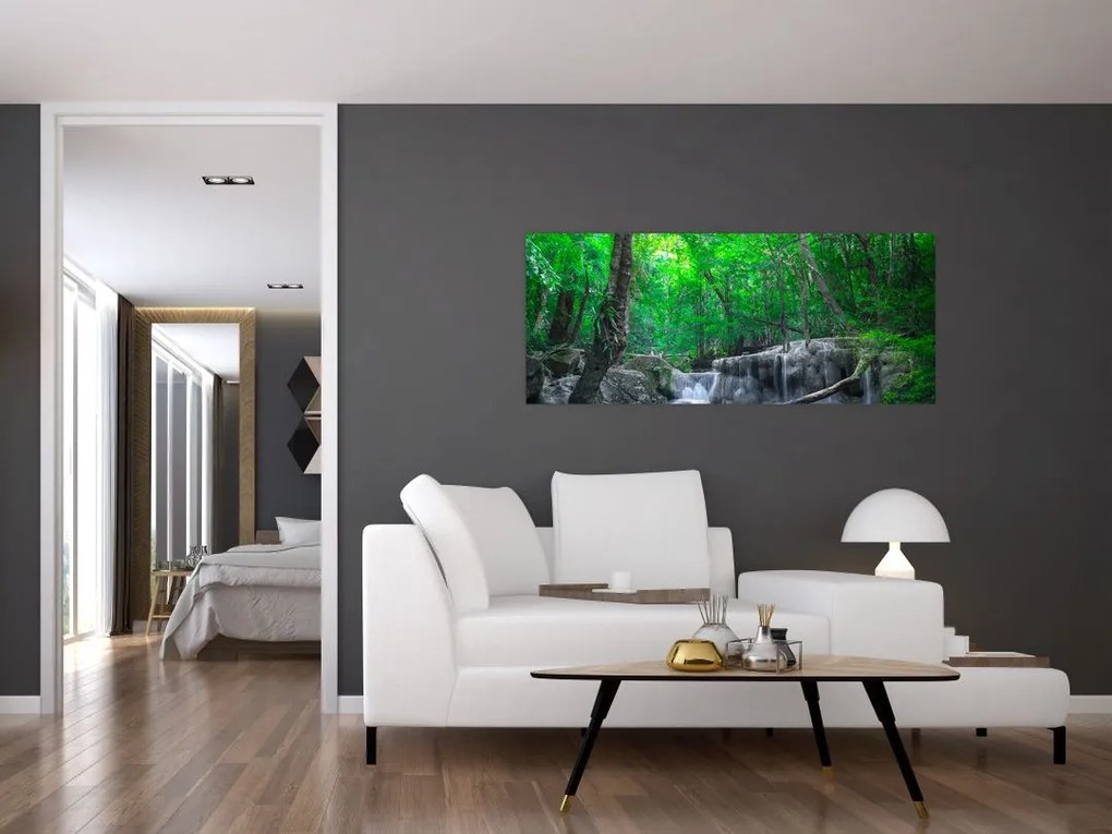 Tablou - Cascada Erawan, Kanchanaburi, Thailanda (120x50 cm)