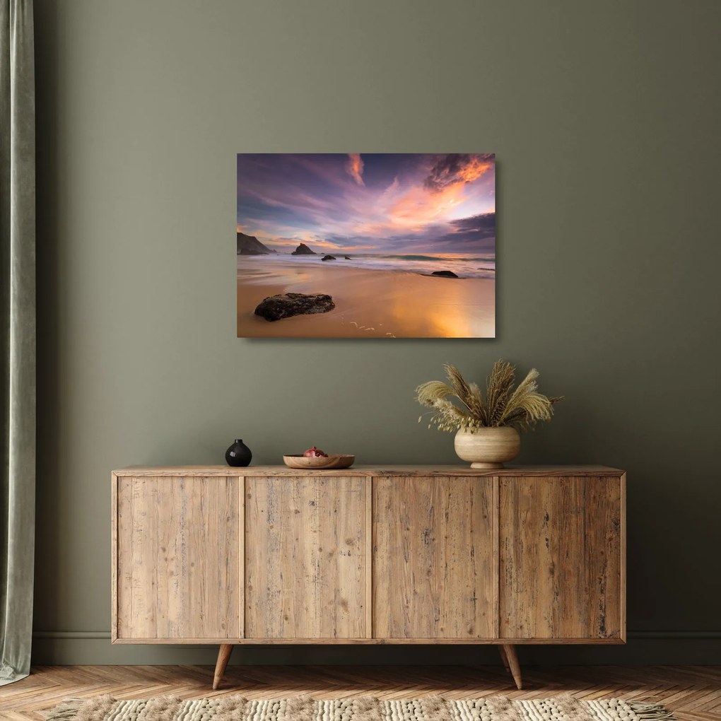 Tablou pe sticlă - Praia da Adraga (70x50 cm)