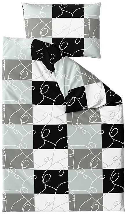 Lenjerie de pat din bumbac KASPARO BLEND gri Dimensiune lenjerie de pat: 70 x 90 cm | 140 x 220 cm