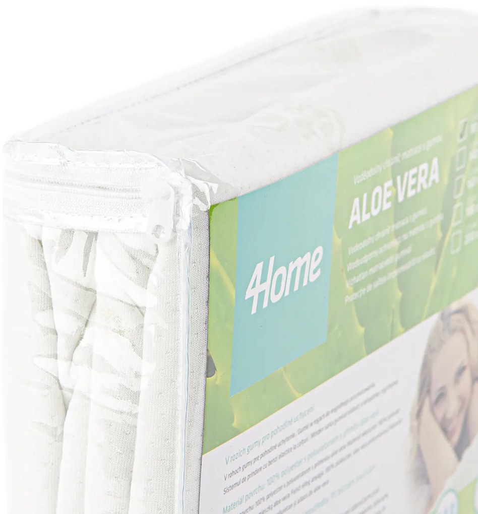 Protecție saltea 4Home Aloe Vera impermeabilă cu bordură, 90 x 200 cm