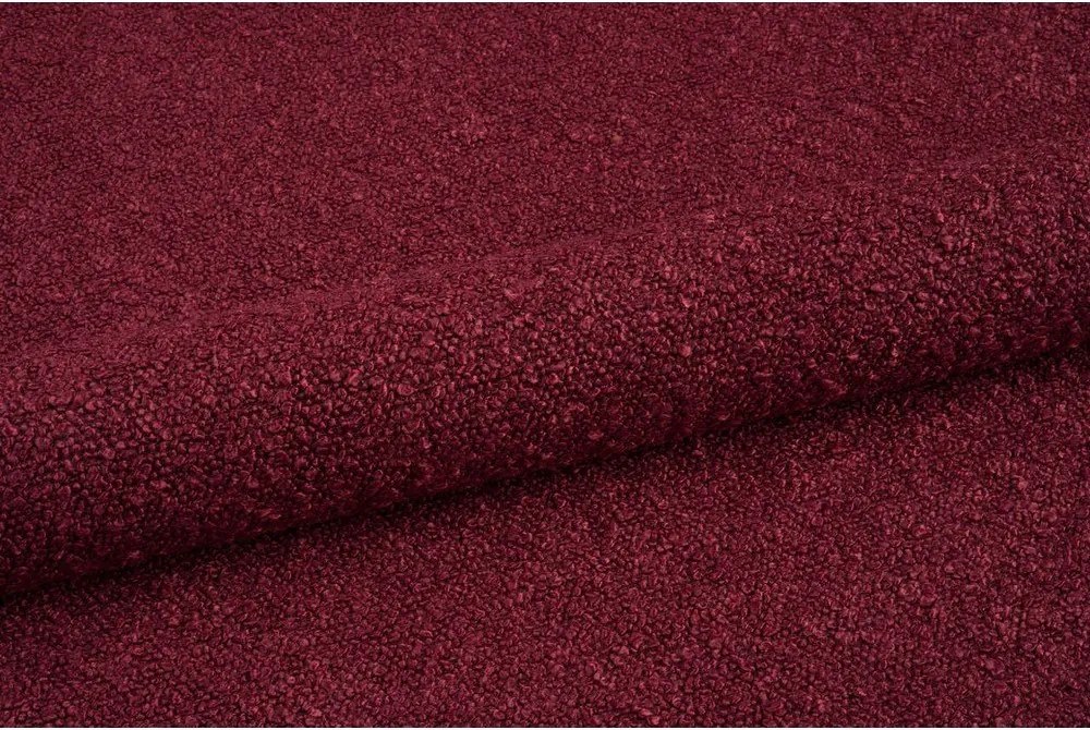 Fotoliu burgundy cu tapițerie din stofă bouclé Essen – Cosmopolitan Design