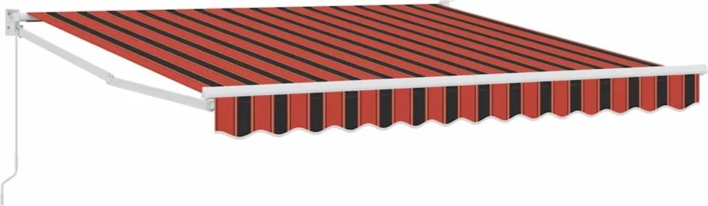 vidaXL Copertină Portocalie și maro 350 x 250 x 165 cm Poliester