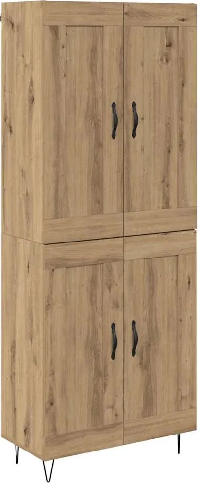 vidaXL Bufet Stejar Artizanal 69,5 x 34 x 180 cm Lemn compozit