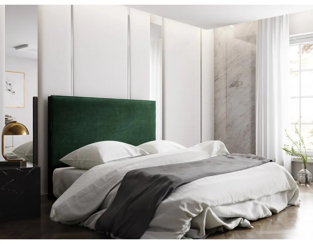 Tăblie de pat verde-închis 200x120 cm Natalia – Milo Casa