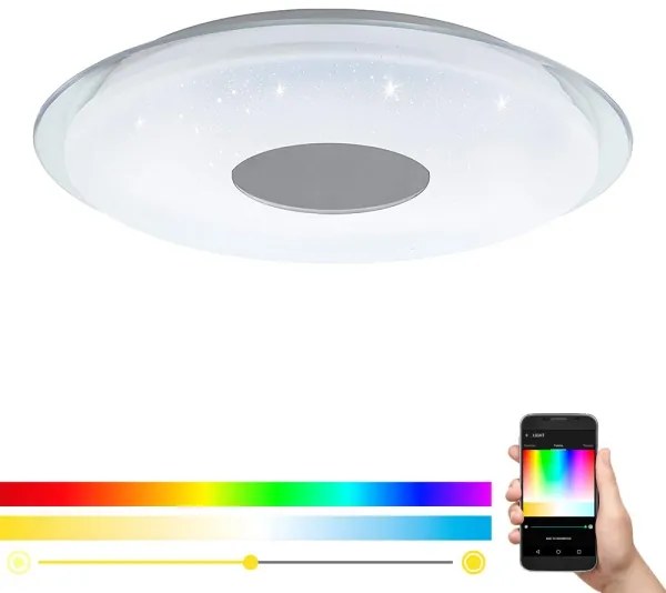 Plafonieră LED RGB dimabilă LANCIANO-C LED/38W/230V Eglo 98768 + telecomandă