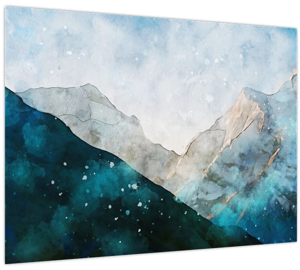 Tablou - Munte desenat (70x50 cm)