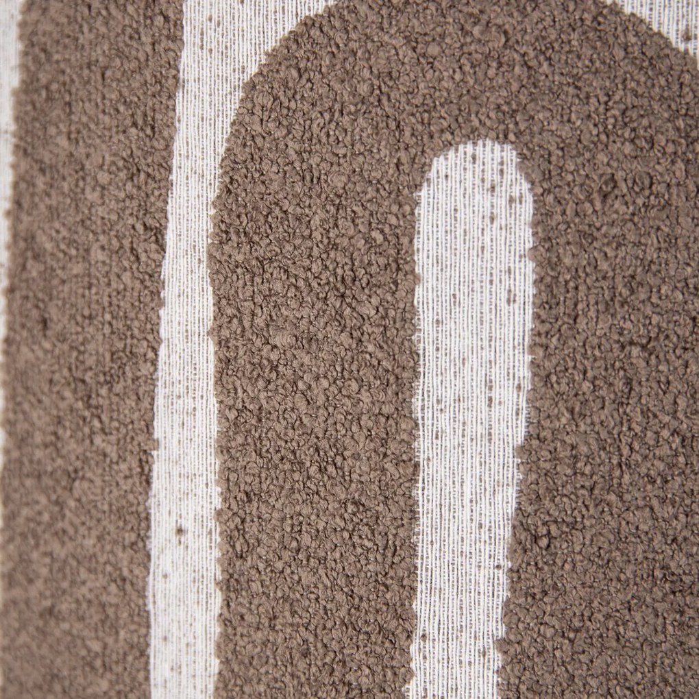 Lampă suspendată neagră cu abajur maro bej 35cm 3 lumini - Cava