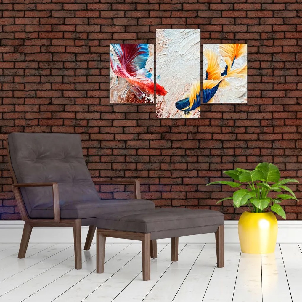 Tablou - Pești războinci (90x60 cm)