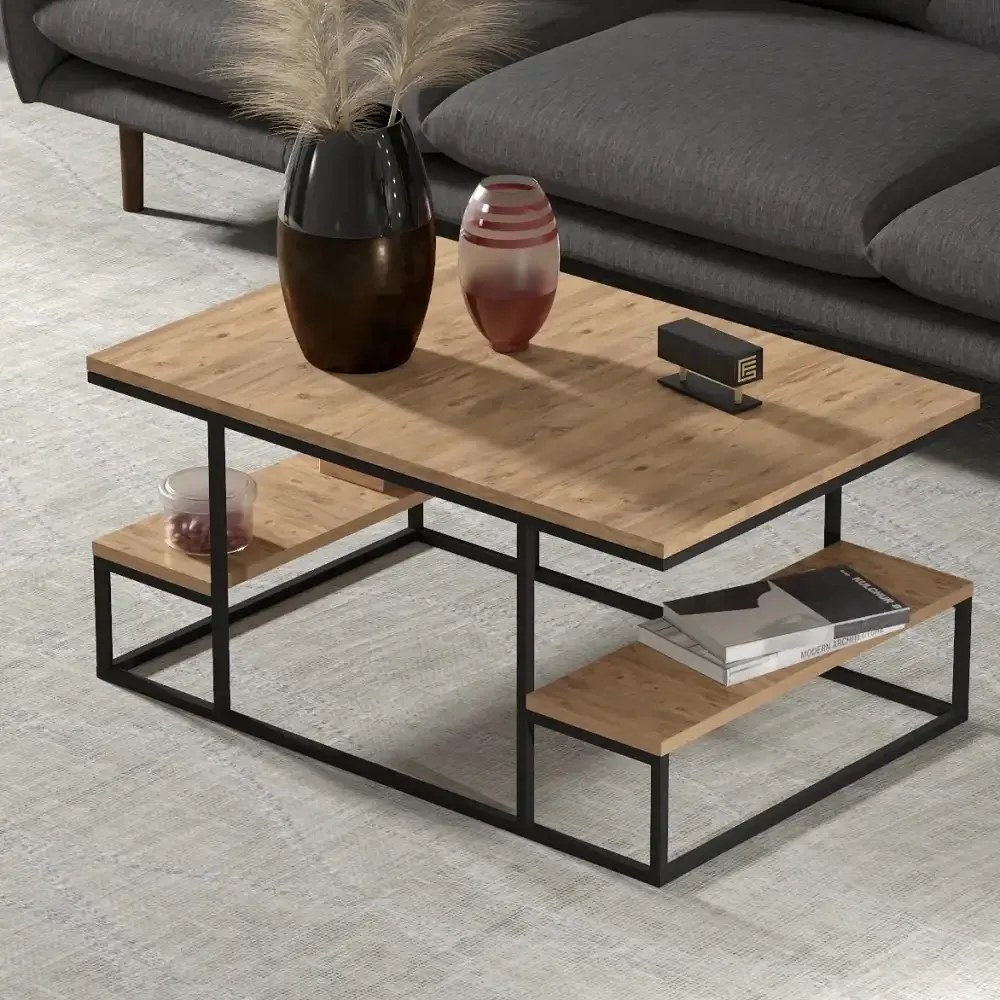 Măsuță de cafea Emelda, Nuc, 90x60x45 cm, 25075