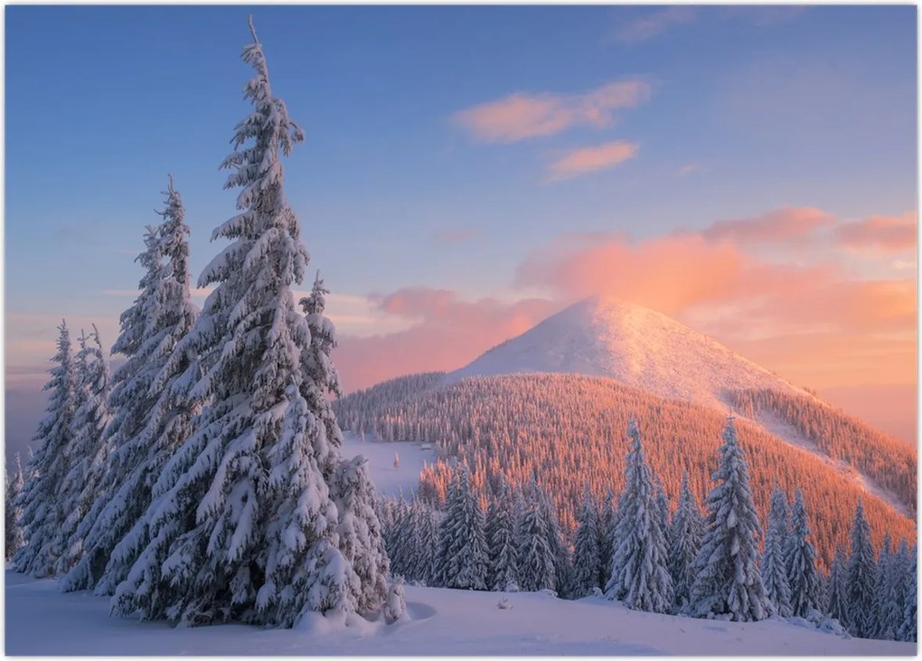 Tablou - Peisaj de iarnă (70x50 cm)