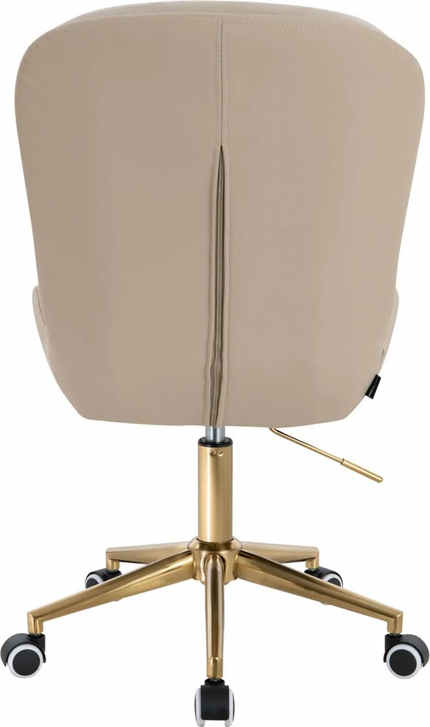 HR690K Scaun Velvet&amp;soft Piele Pu Cremos/Cremos Bază Aurie