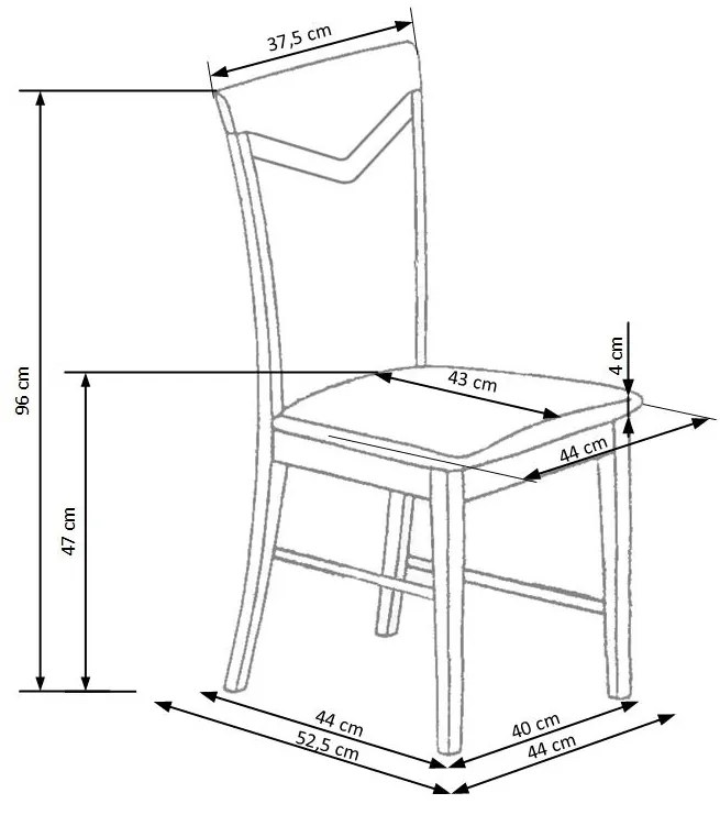 Scaun de bucaterie Citrone, gri/alb