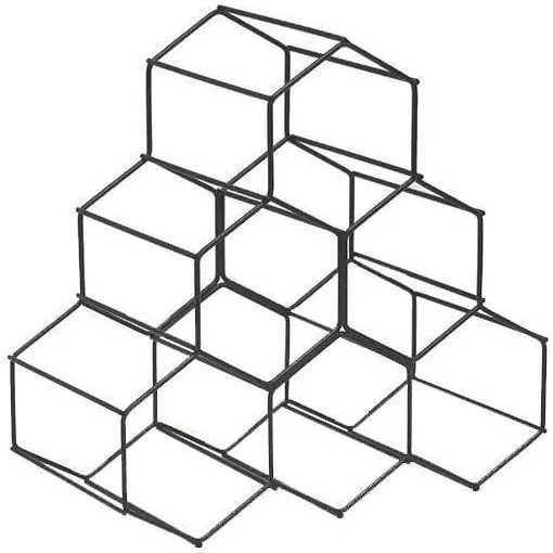 Suport metalic pentru sticle de vin Compactor, negru