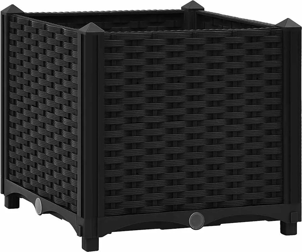 vidaXL Pat de grădinărit înălțat 40x40x38 cm, polipropilenă