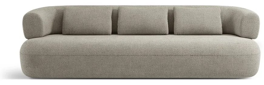 Canapea gri deschis cu tapițerie din țesătură bouclé 226 cm Jenny – Micadoni Home