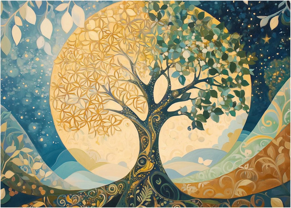 Tablou – Arborele vieții în lună (70x50 cm)