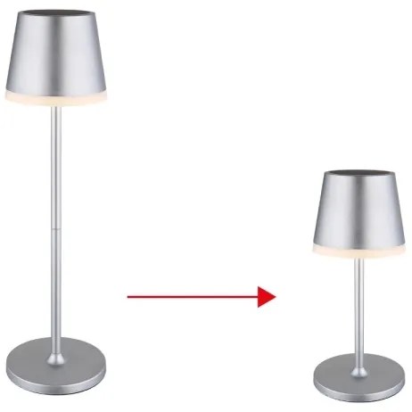 Corp de iluminat LED solar Globo 36637SM LED/0,06W/3V 3000K IP44 crom mat