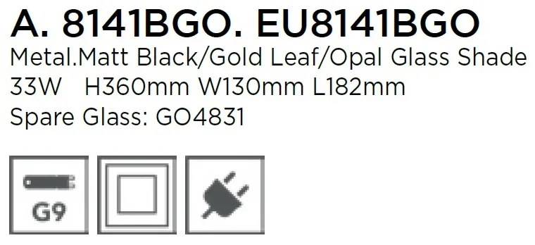 Veioza, Lampa de masa design modern Orbital EU8141BGO SRT