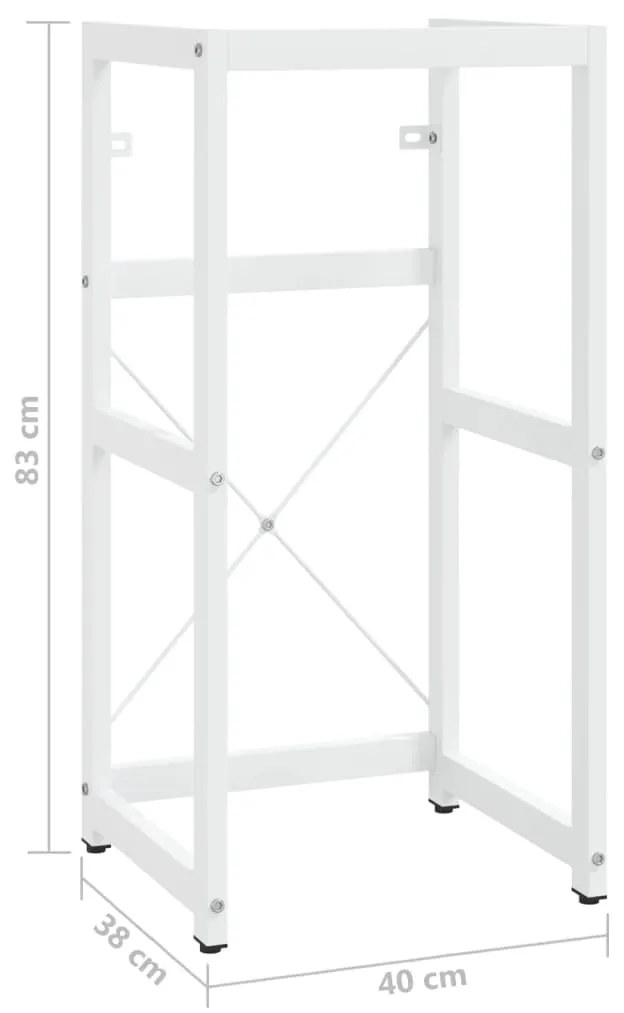 Cadru chiuveta de baie, alb, 40x38x83 cm, fier Alb, 40 x 38 x 83 cm