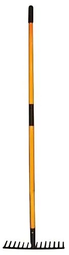 Grebla pentru frunze, gradina, coada fibra de sticla, 14 dinti, 150 cm