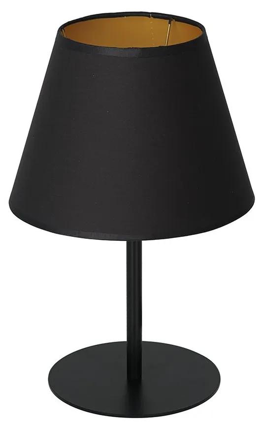 Lampă de masă ARDEN 1xE27/60W/230V d. 20 cm neagră/aurie