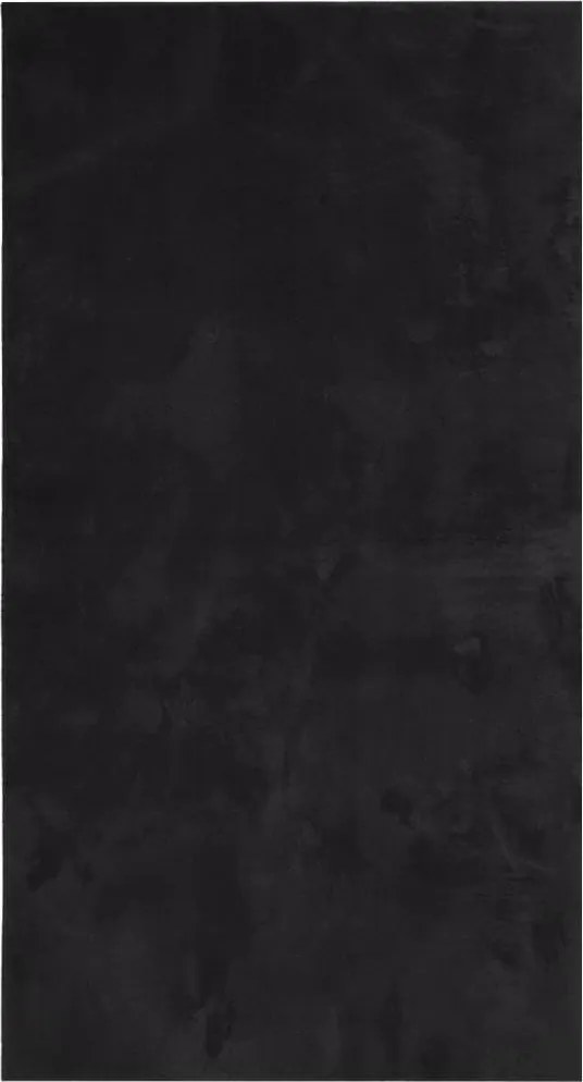 vidaXL Covor HUARTE, fir scurt, moale și lavabil, negru, 80x150 cm